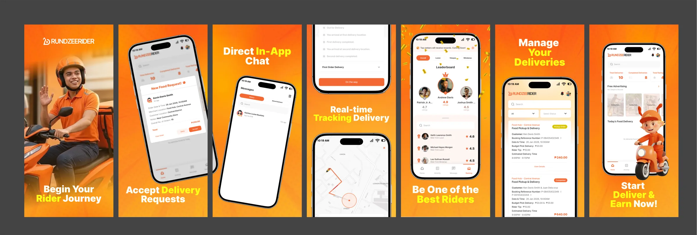 Rundzee Rider app store screenshots
